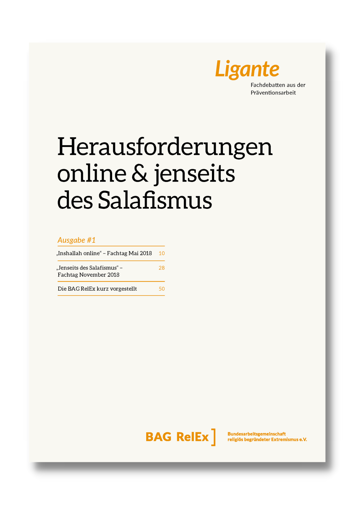 Cover Ligante#1 "Herausforderungen online & jenseits des Salafismus"